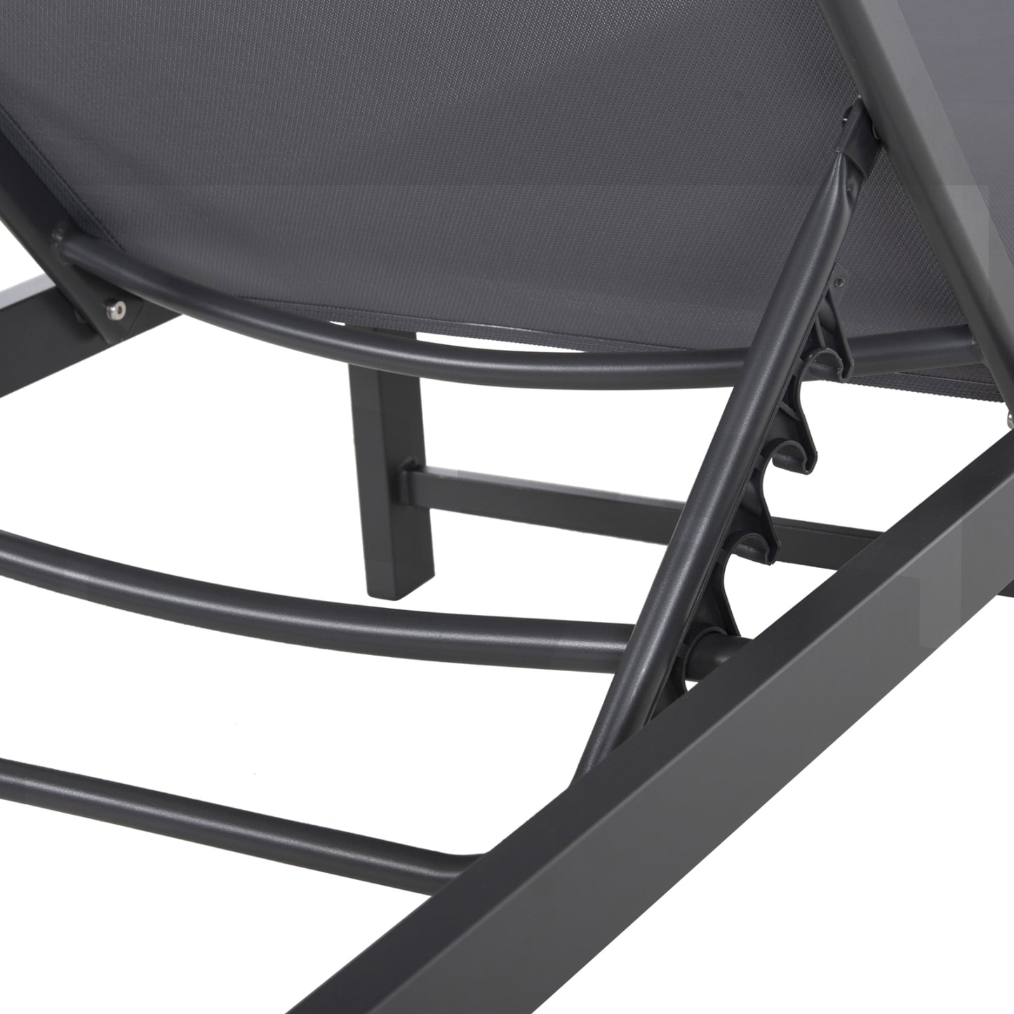 ALUMINUM SUNBED THATCHER HM5983.03 ANTHRACITE FRAME & TEXTILENE 196,5x64,5x92Hcm.