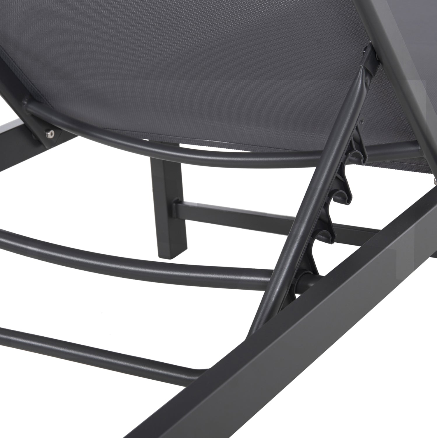 ALUMINUM SUNBED THATCHER HM5983.03 ANTHRACITE FRAME & TEXTILENE 196,5x64,5x92Hcm.