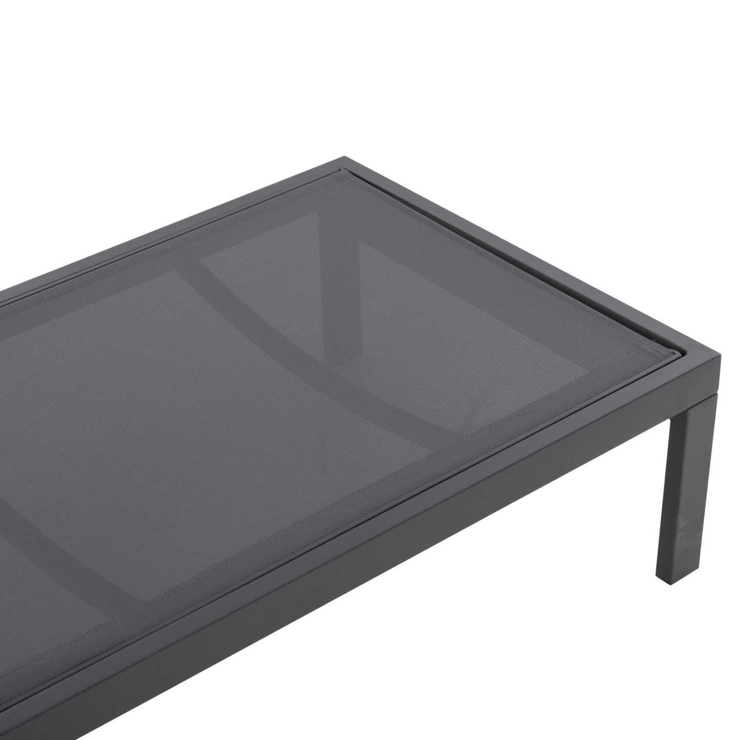 ALUMINUM SUNBED THATCHER HM5983.03 ANTHRACITE FRAME & TEXTILENE 196,5x64,5x92Hcm.