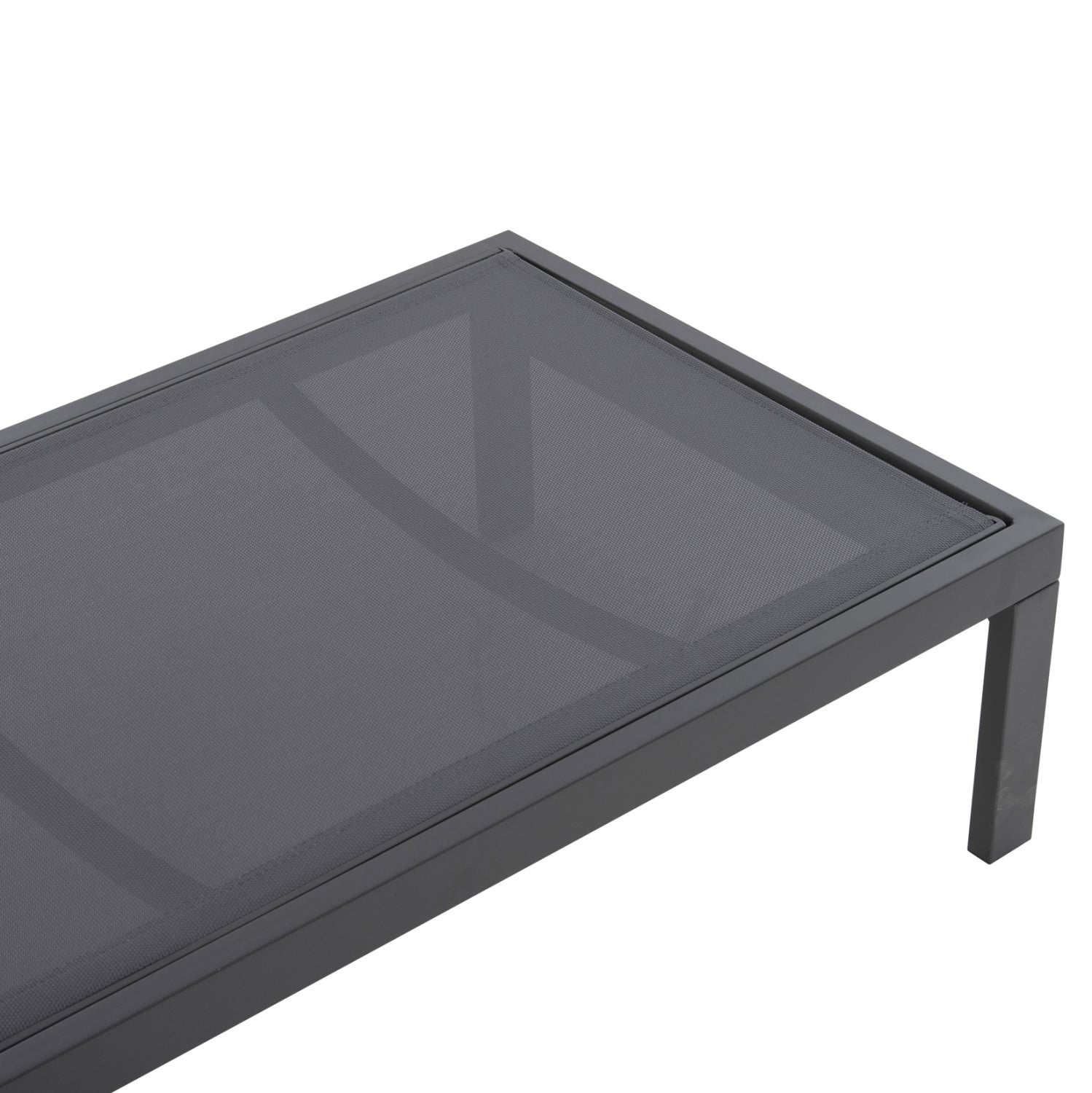 ALUMINUM SUNBED THATCHER HM5983.03 ANTHRACITE FRAME & TEXTILENE 196,5x64,5x92Hcm.