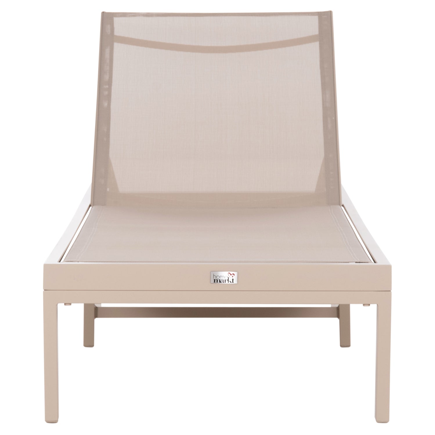 ALUMINUM SUNBED THATCHER HM5983.04 CHAMPAGNE-COLORED FRAME & TEXTILENE 197x64x92Hcm.