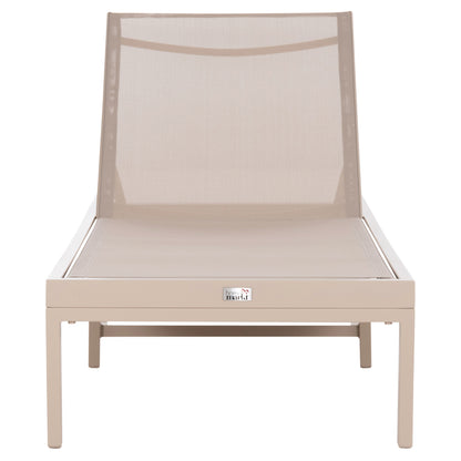 ALUMINUM SUNBED THATCHER HM5983.04 CHAMPAGNE-COLORED FRAME & TEXTILENE 197x64x92Hcm.
