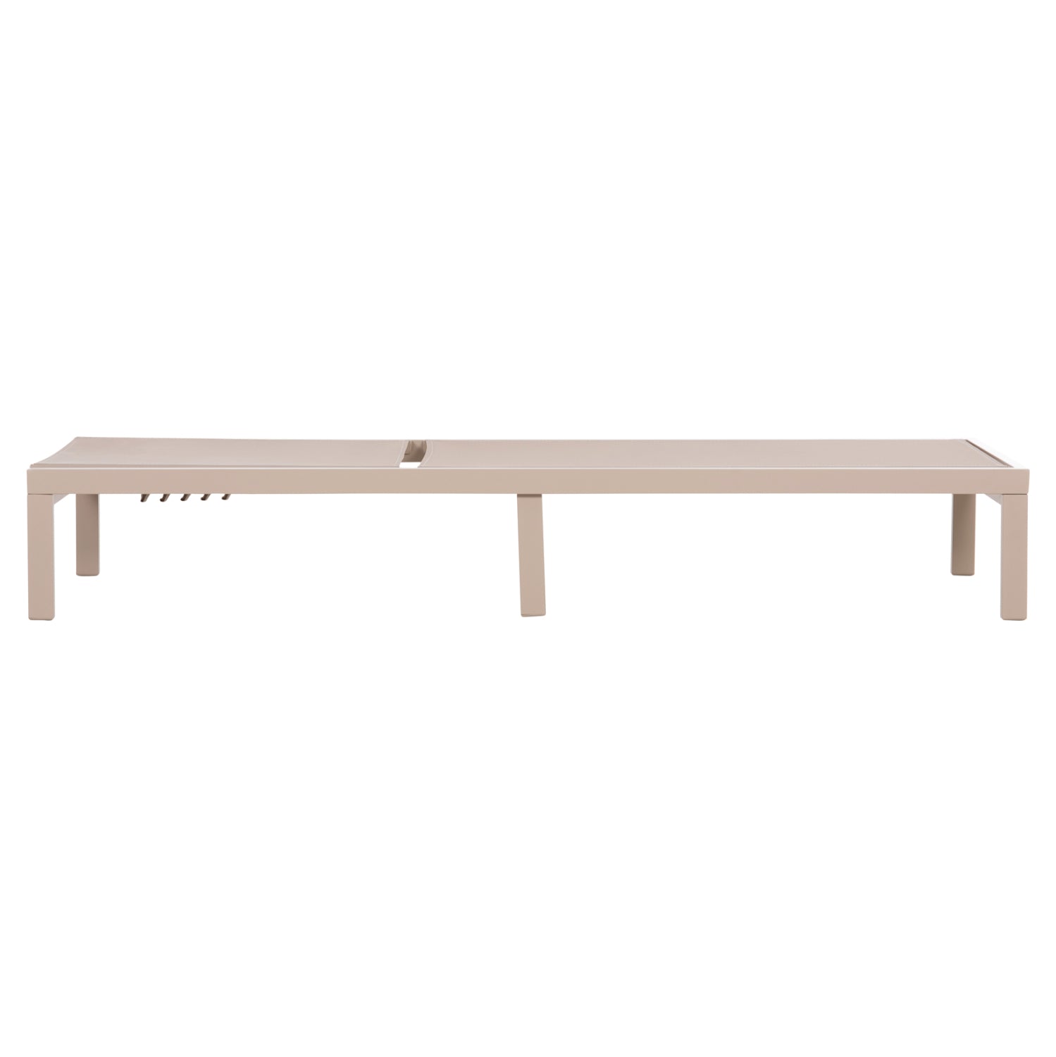 ALUMINUM SUNBED THATCHER HM5983.04 CHAMPAGNE-COLORED FRAME & TEXTILENE 197x64x92Hcm.