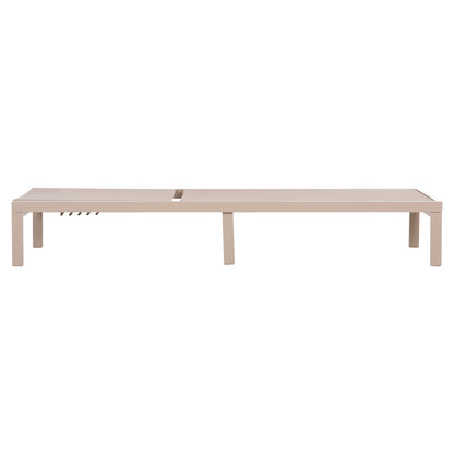 ALUMINUM SUNBED THATCHER HM5983.04 CHAMPAGNE-COLORED FRAME & TEXTILENE 197x64x92Hcm.