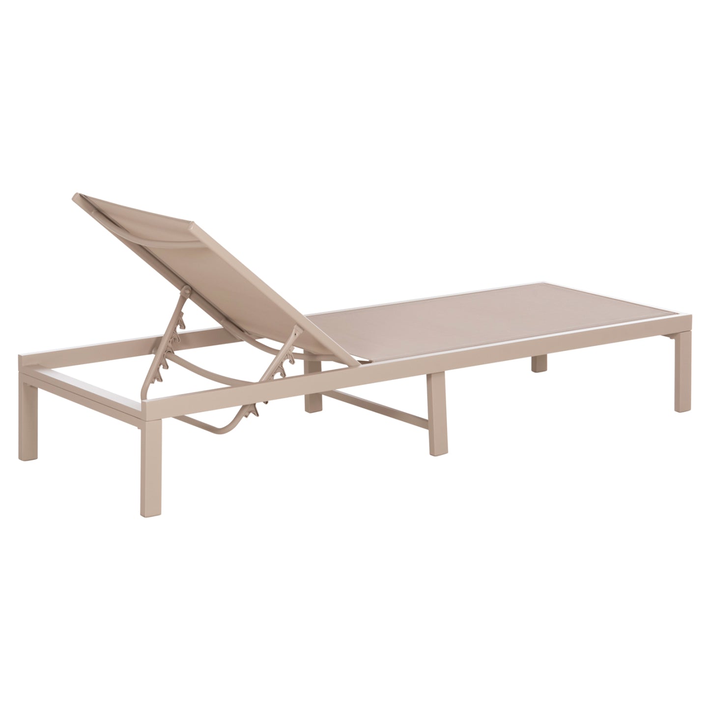 ALUMINUM SUNBED THATCHER HM5983.04 CHAMPAGNE-COLORED FRAME & TEXTILENE 197x64x92Hcm.