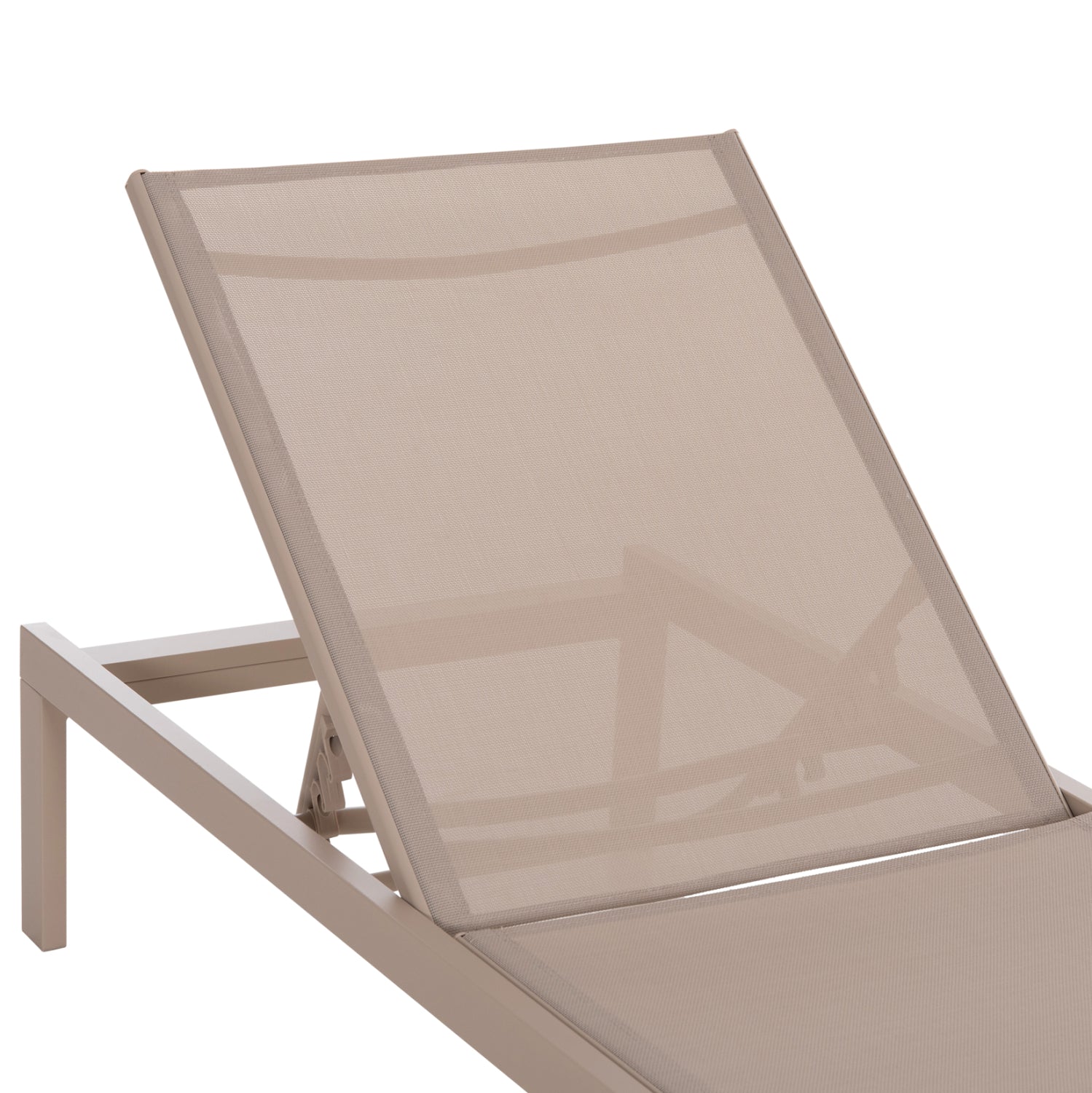 ALUMINUM SUNBED THATCHER HM5983.04 CHAMPAGNE-COLORED FRAME & TEXTILENE 197x64x92Hcm.