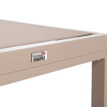 ALUMINUM SUNBED THATCHER HM5983.04 CHAMPAGNE-COLORED FRAME & TEXTILENE 197x64x92Hcm.