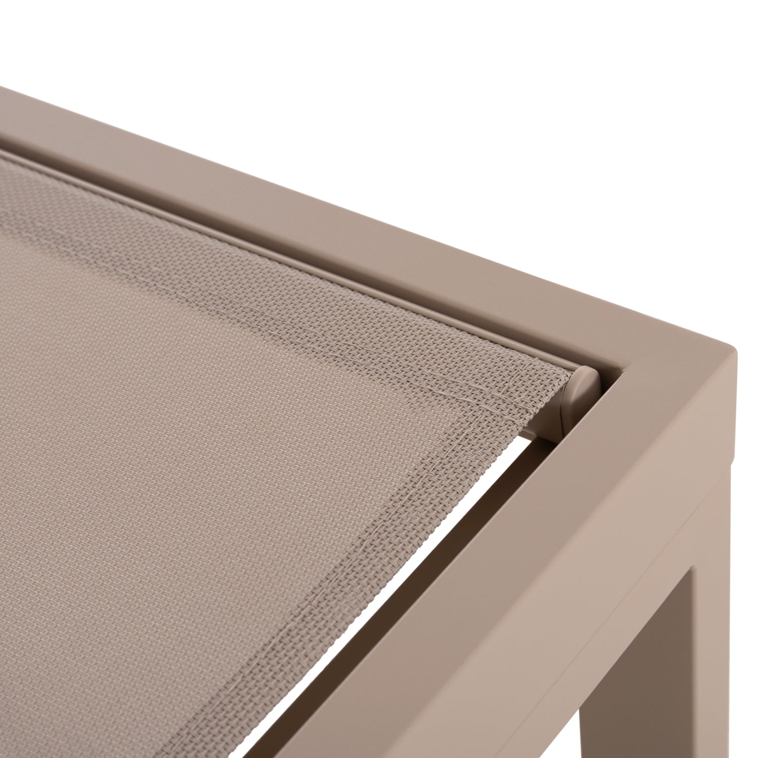 ALUMINUM SUNBED THATCHER HM5983.04 CHAMPAGNE-COLORED FRAME & TEXTILENE 197x64x92Hcm.