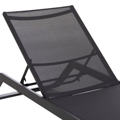 SUNLOUNGER MARIMAR HM6562.01 ALUMINUM FRAME & TEXTILENE IN GREY 220x67.5x31.5Hcm