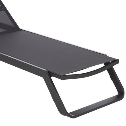 SUNLOUNGER MARIMAR HM6562.01 ALUMINUM FRAME & TEXTILENE IN GREY 220x67.5x31.5Hcm