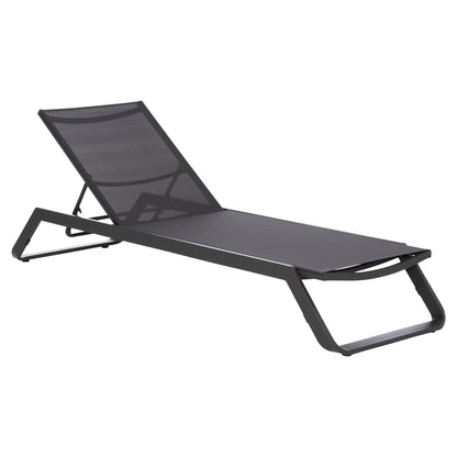 SUNLOUNGER MARIMAR HM6562.01 ALUMINUM FRAME & TEXTILENE IN GREY 220x67.5x31.5Hcm