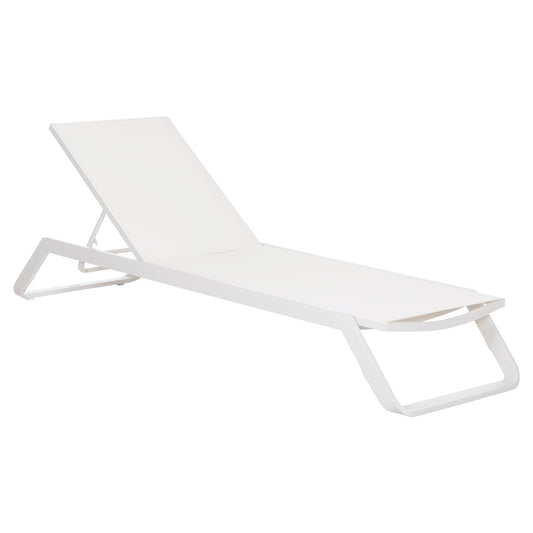 SUNLOUNGER MARIMAR HM6562.02 ALUMINUM FRAME & TEXTILENE IN WHITE 220x67.5x31.5Hcm
