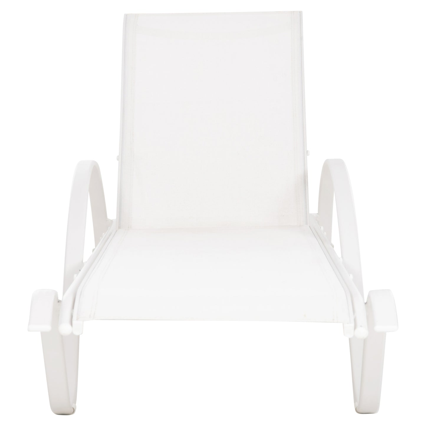 Sunbed WAKANA Aluminum White with textline white HM5133.02 194x54-66x30 cm.