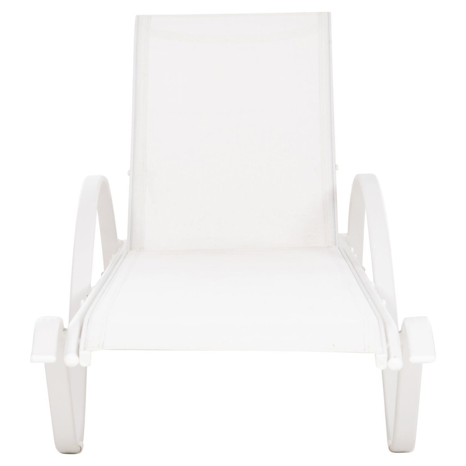 Sunbed WAKANA Aluminum White with textline white HM5133.02 194x54-66x30 cm.