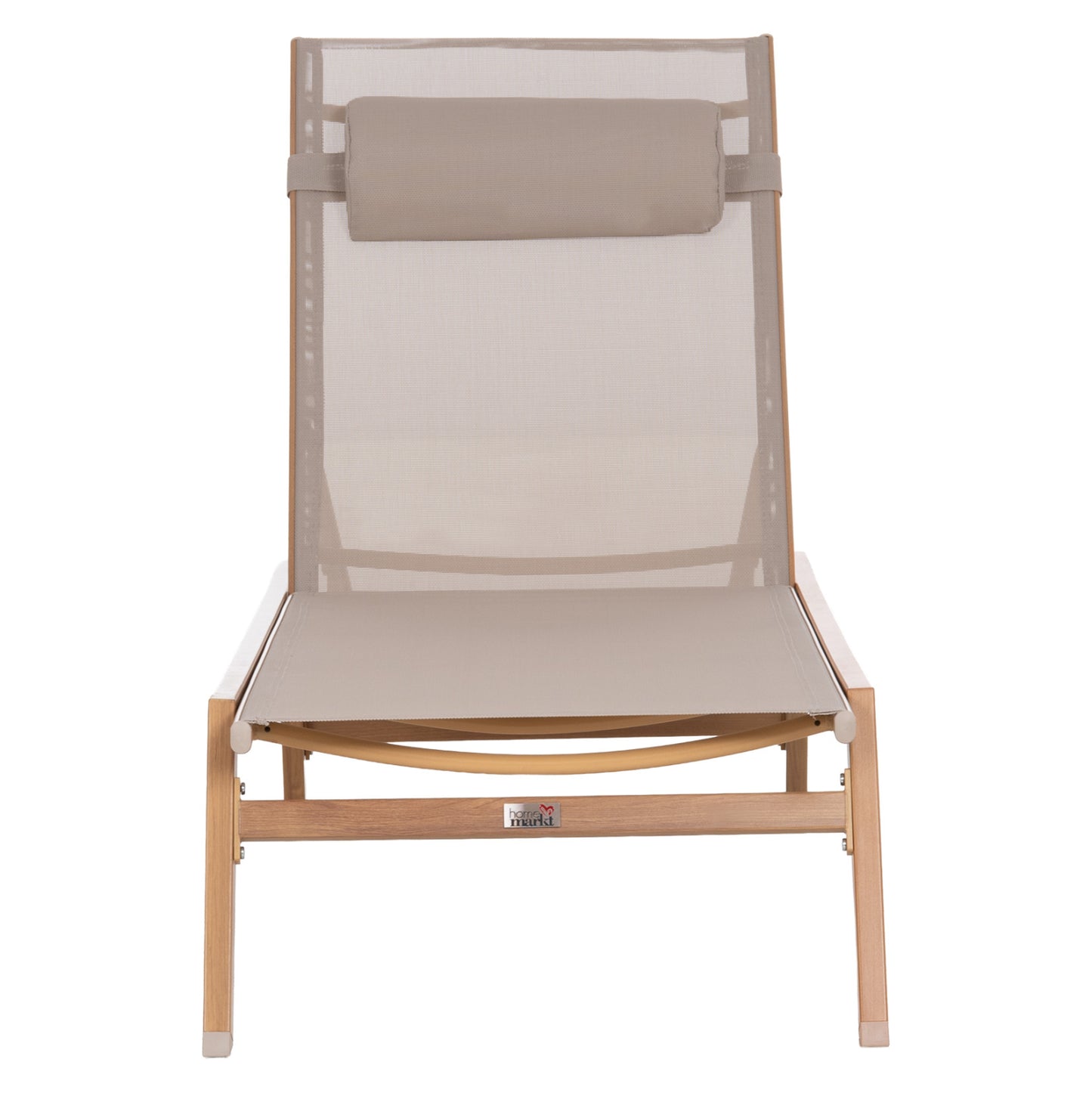 ALUMINUM SUNBED WITH HEADREST RABIA HM5982.05 IN HEAT TRANSFER COLOR & WHITE 188x60x30Hcm.