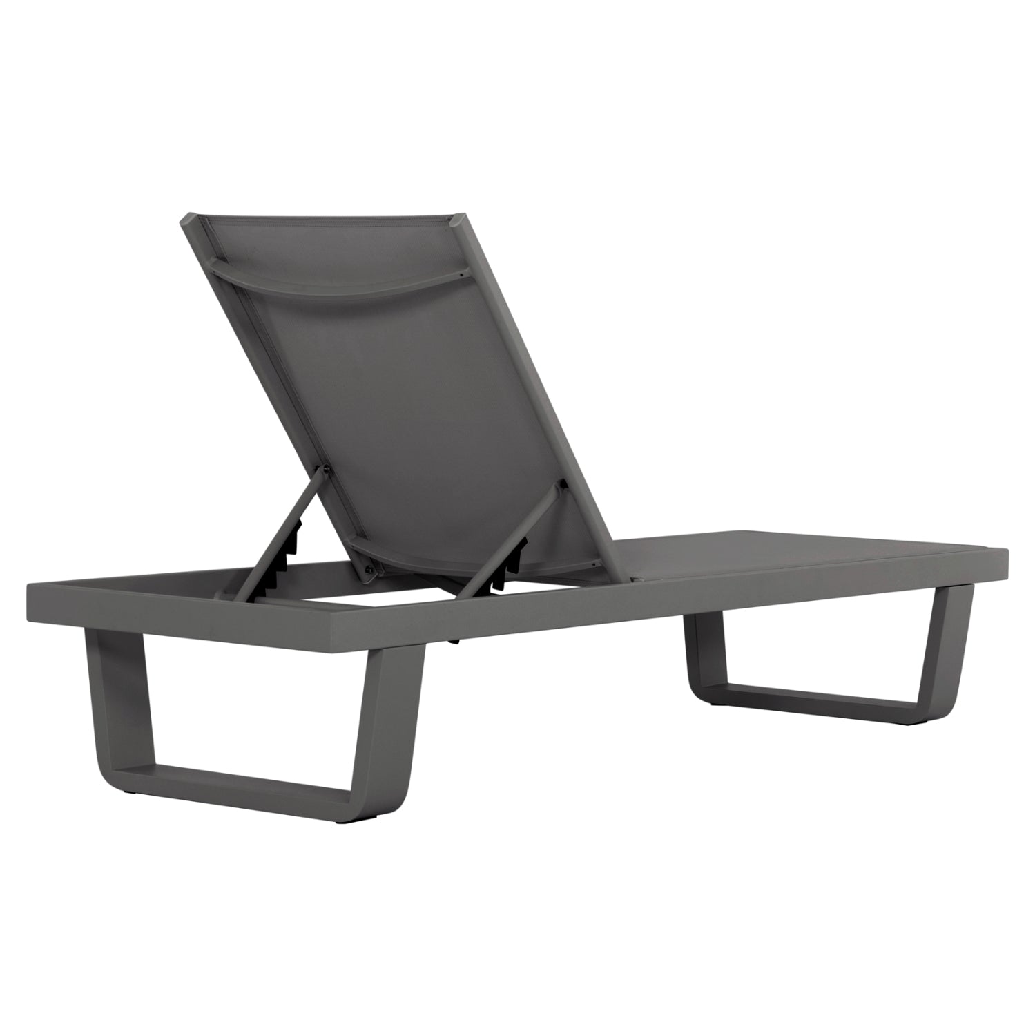 ALUMINUM SUNBED RICKON WITH TESLIN FABRIC HM6292.01 GREY COLOR 198x61,5x97Hcm.