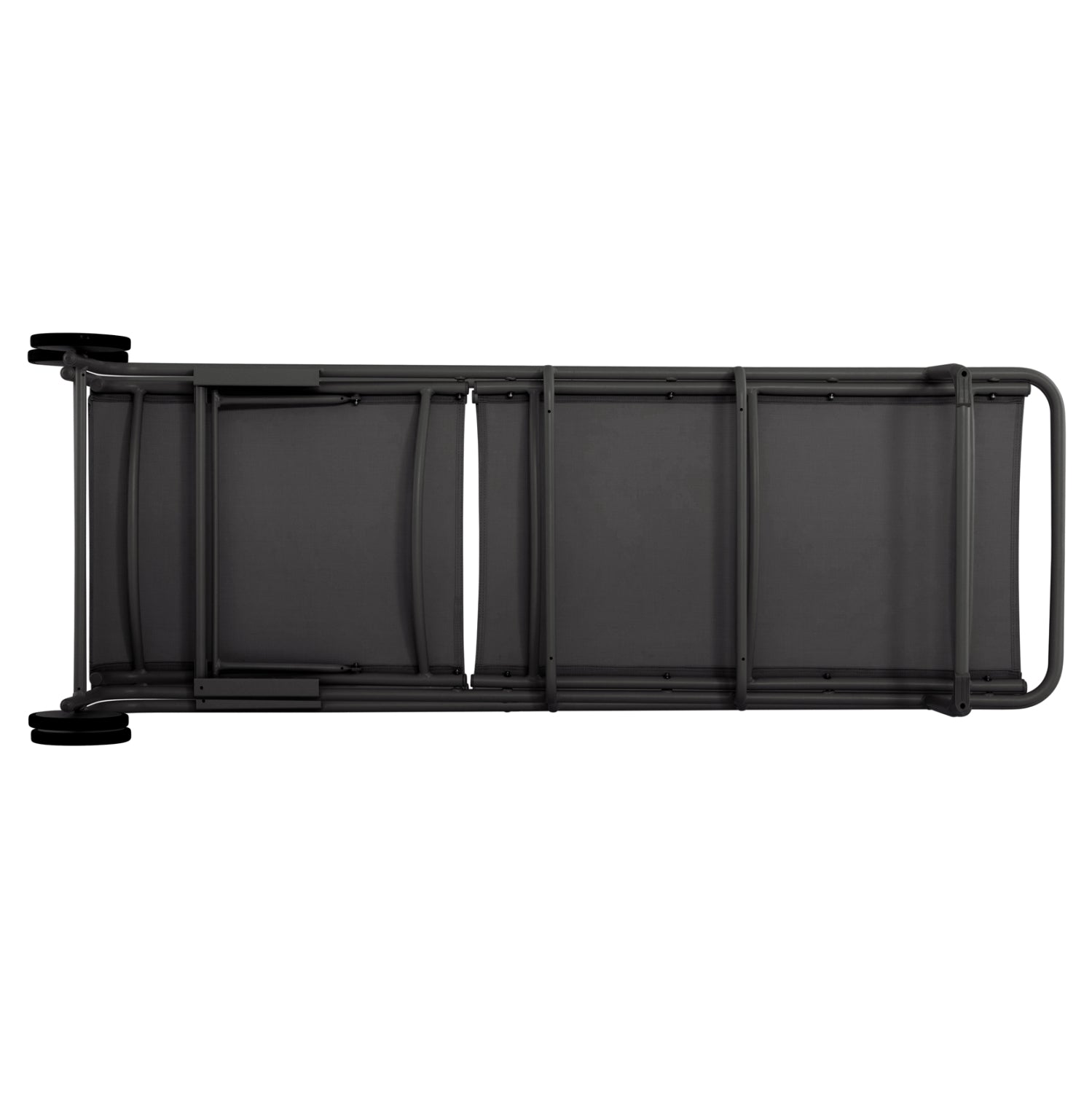 ALUMINUM SUNBED RIBEN WITH TESLIN FABRIC & WHEELS HM6293.01 GREY COLOR 210x78x91Hcm.