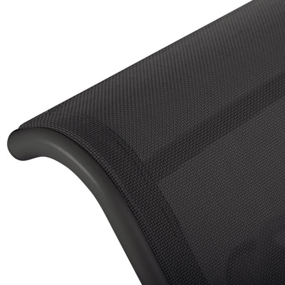 ALUMINUM SUNBED RIBEN WITH TESLIN FABRIC & WHEELS HM6293.01 GREY COLOR 210x78x91Hcm.