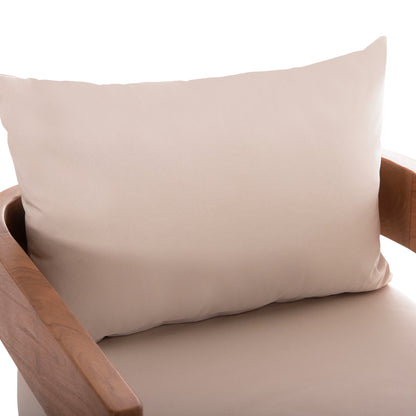 CHAISE LOUNGE WITH CUSHIONS SERIES KIOTO HM6385 TEAK WOOD IN NATURAL 165x70x64Hcm.