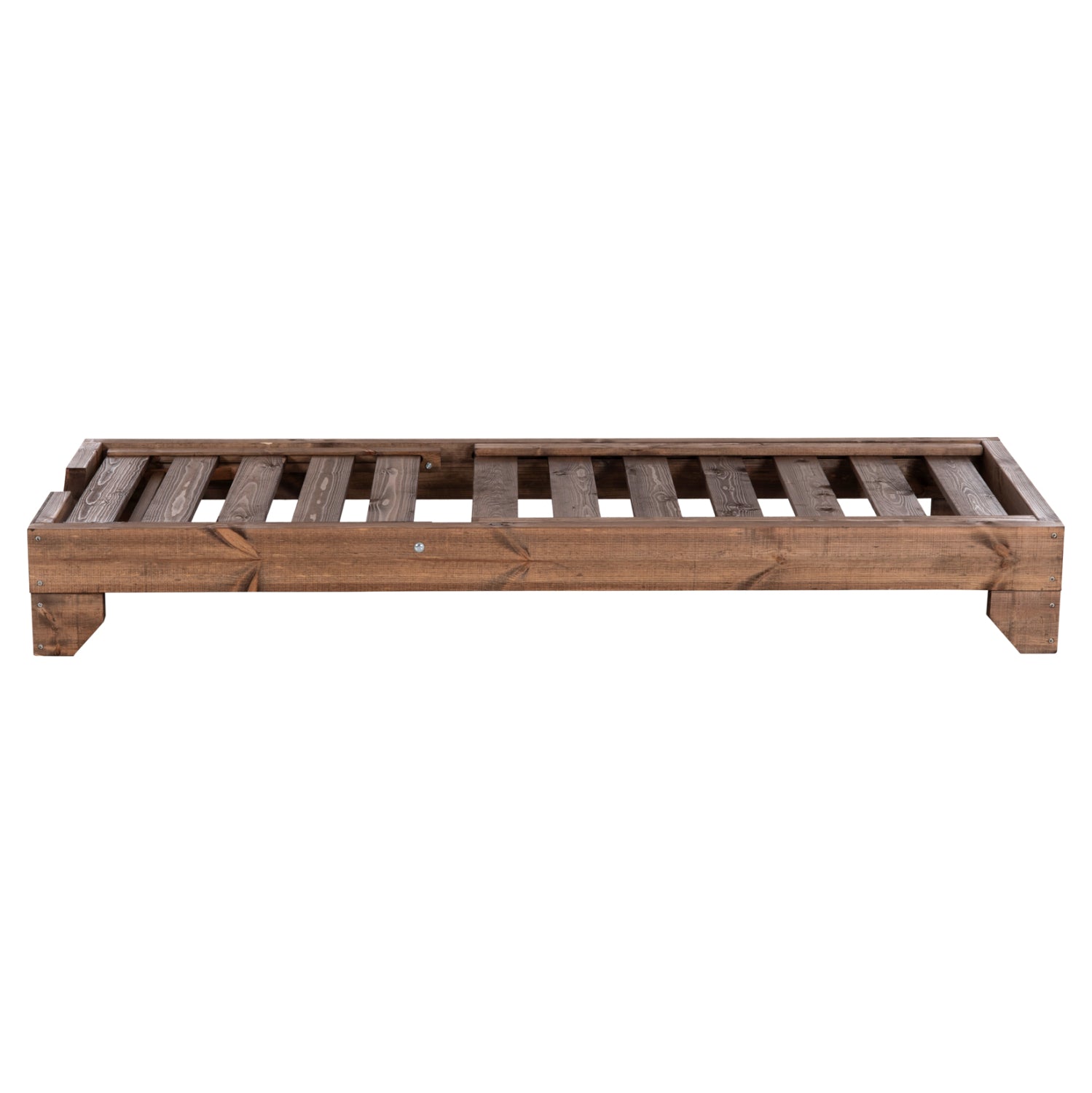 BEACH LOUNGER HEAVY-DUTY KORINOS HM10779.01 IMPREGNATED PINE WOOD IN WALNUT 79x204x77Hcm.