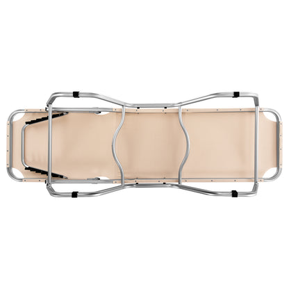 Professional Sunbed Aluminum HM5071.60 cream color 60x195x30 cm