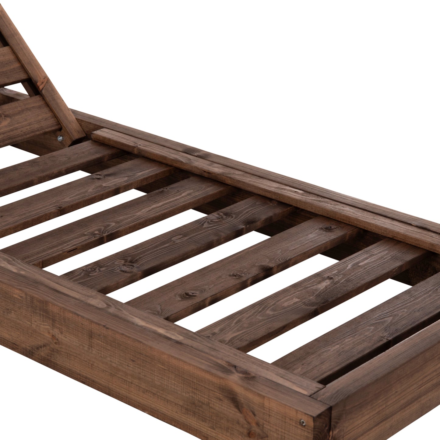BEACH LOUNGER KORINOS HM10773.30T PINE WOOD IN WALNUT--CUSHION IN GREY 79x204x80Hcm.