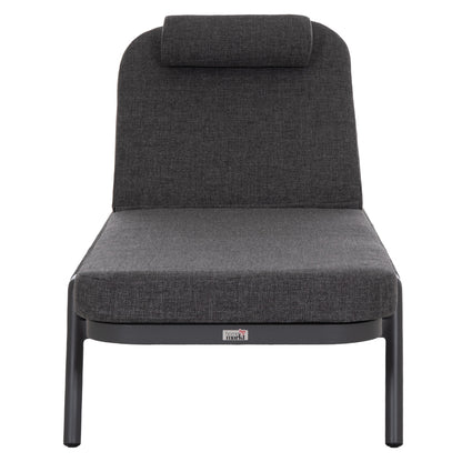 SUNBED XANTION HM6475.01 ALUMINUM-ROPE-OLEFIN FABRIC IN DARK GREY 75x210x92Hcm.