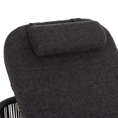 SUNBED XANTION HM6475.01 ALUMINUM-ROPE-OLEFIN FABRIC IN DARK GREY 75x210x92Hcm.