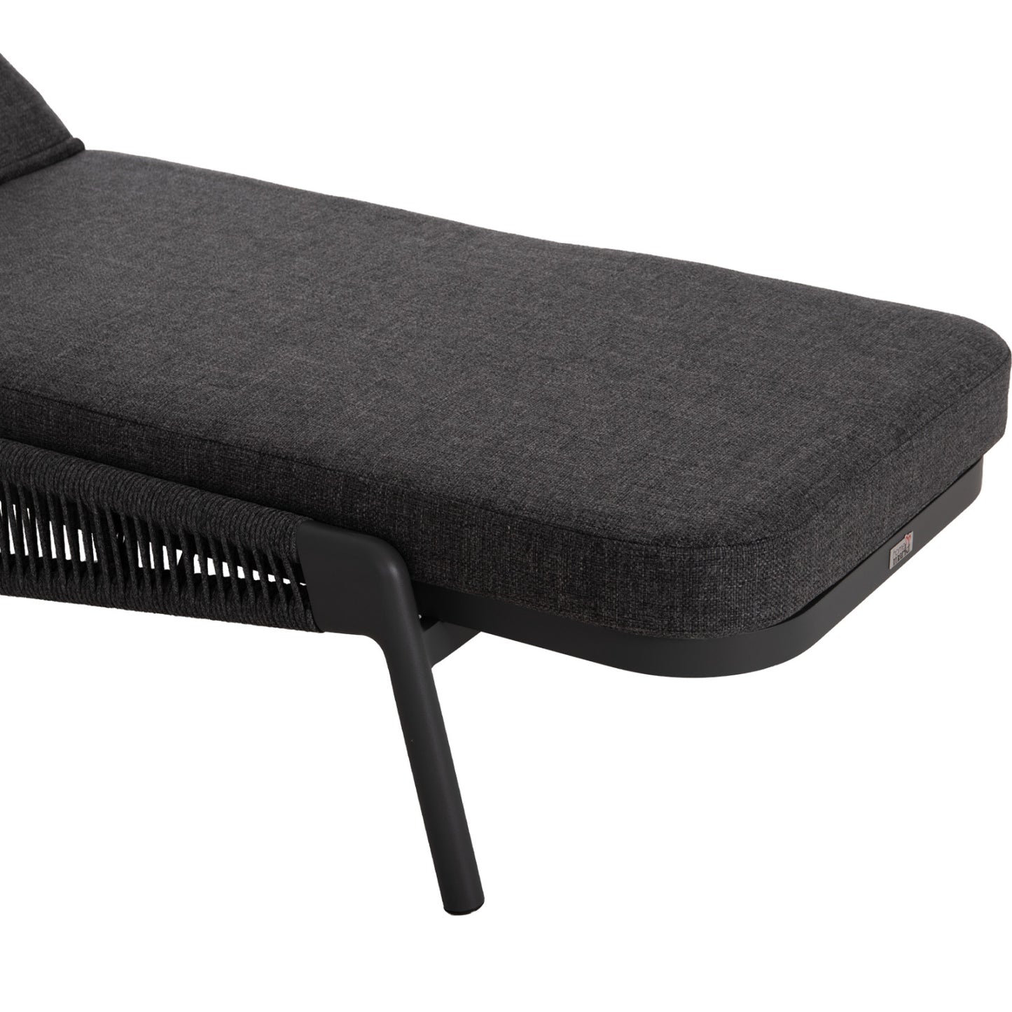 SUNBED XANTION HM6475.01 ALUMINUM-ROPE-OLEFIN FABRIC IN DARK GREY 75x210x92Hcm.