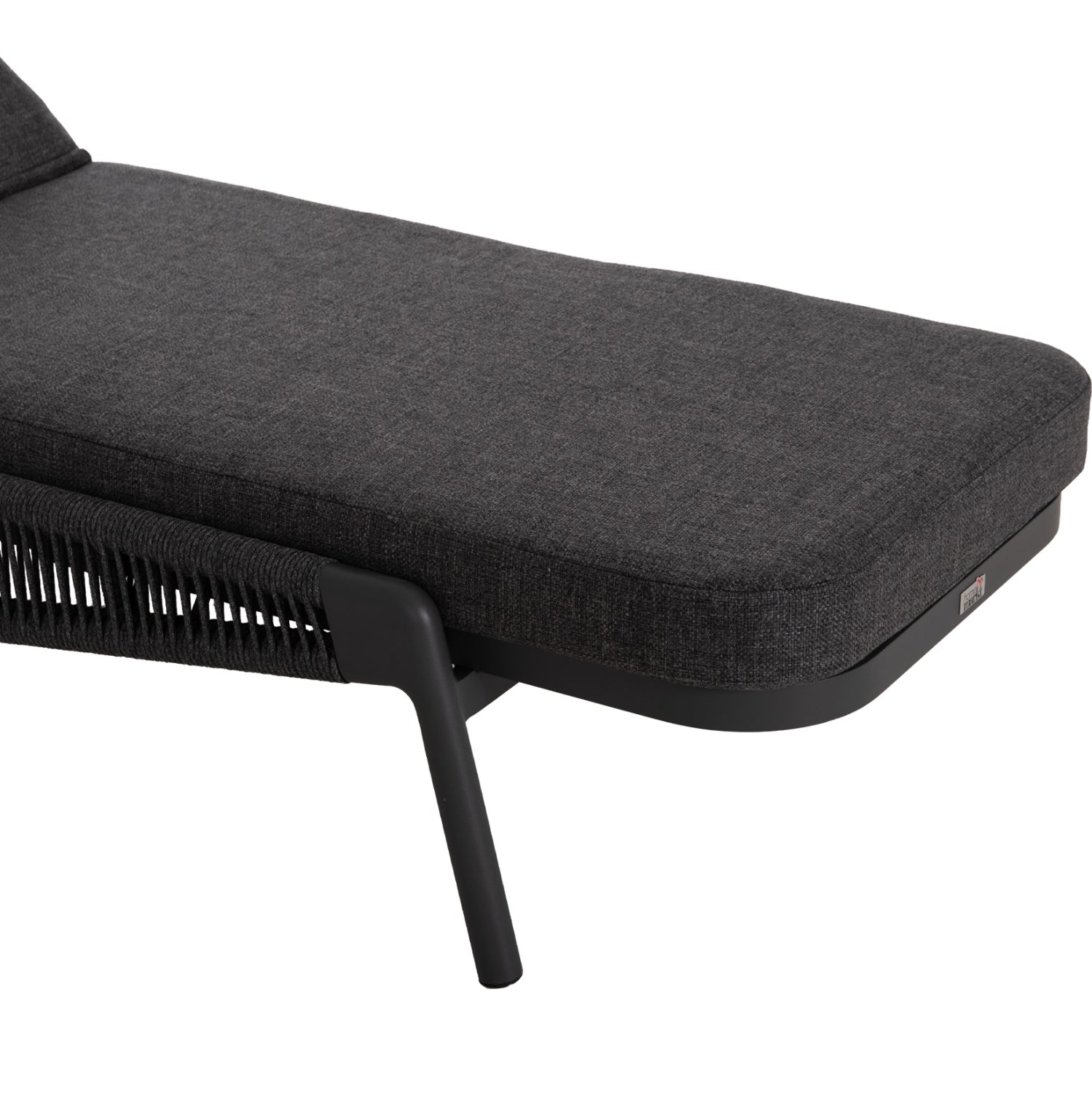 SUNBED XANTION HM6475.01 ALUMINUM-ROPE-OLEFIN FABRIC IN DARK GREY 75x210x92Hcm.