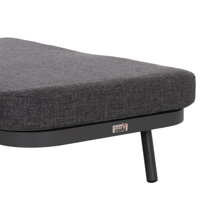 SUNBED XANTION HM6475.01 ALUMINUM-ROPE-OLEFIN FABRIC IN DARK GREY 75x210x92Hcm.