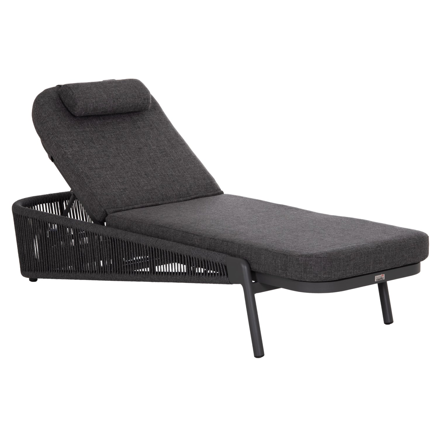 SUNBED XANTION HM6475.01 ALUMINUM-ROPE-OLEFIN FABRIC IN DARK GREY 75x210x92Hcm.