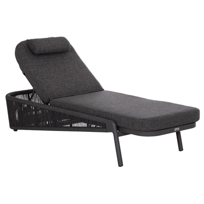 SUNBED XANTION HM6475.01 ALUMINUM-ROPE-OLEFIN FABRIC IN DARK GREY 75x210x92Hcm.