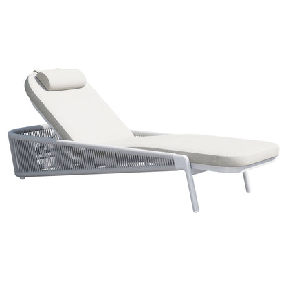 SUNBED XANTION HM6475.02 IVORY ALUMINUM--BEIGE ROPE-OLEFIN FABRIC 75x210x92Hcm.