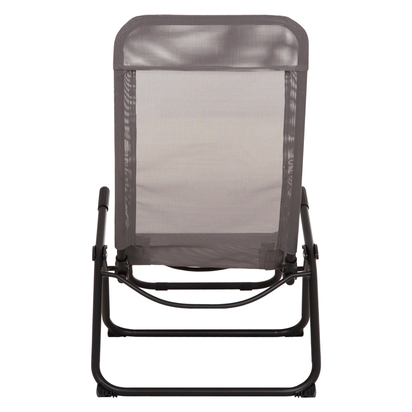 RELAX LOUNGER SWINGSAND HM6553.01 GREY TEXTILENE--BLACK METAL 143x60x94Hcm.