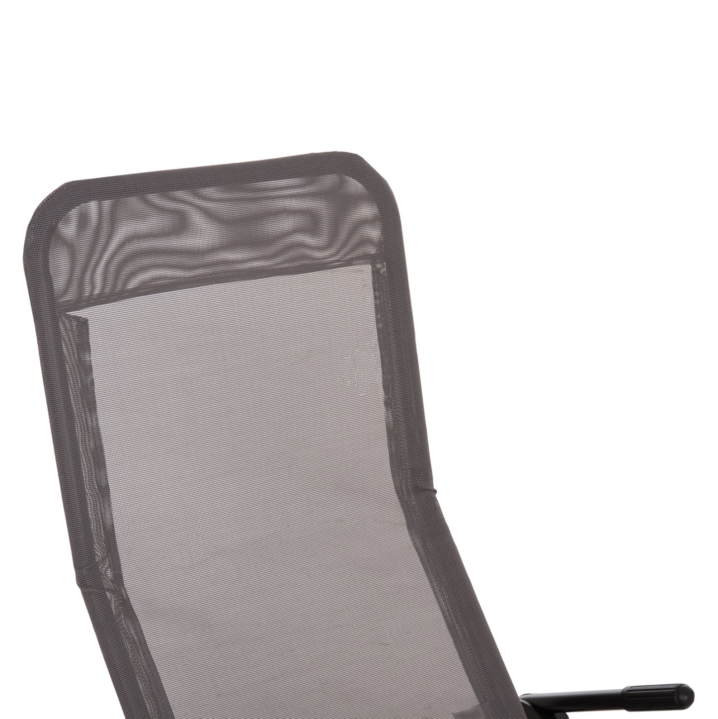 RELAX LOUNGER SWINGSAND HM6553.01 GREY TEXTILENE--BLACK METAL 143x60x94Hcm.