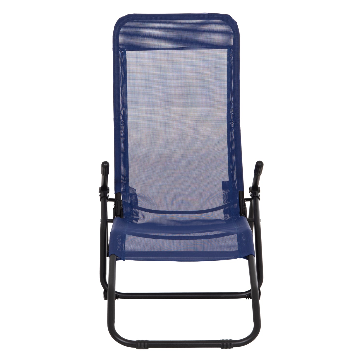 RELAX LOUNGER SWINGSAND HM6553.05 BLUE TEXTILENE--BLACK METAL 143x60x94Hcm.