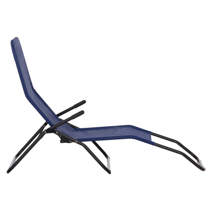 RELAX LOUNGER SWINGSAND HM6553.05 BLUE TEXTILENE--BLACK METAL 143x60x94Hcm.
