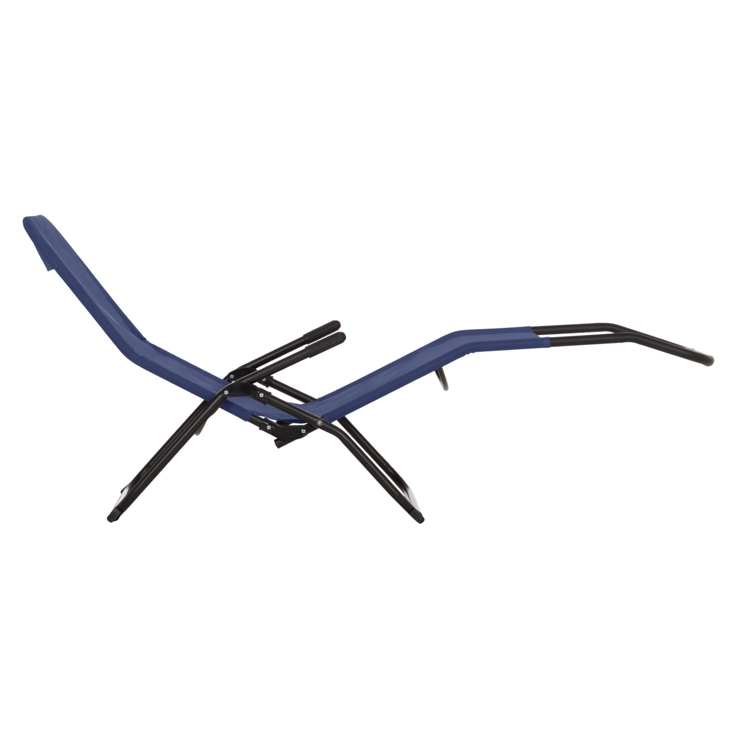 RELAX LOUNGER SWINGSAND HM6553.05 BLUE TEXTILENE--BLACK METAL 143x60x94Hcm.