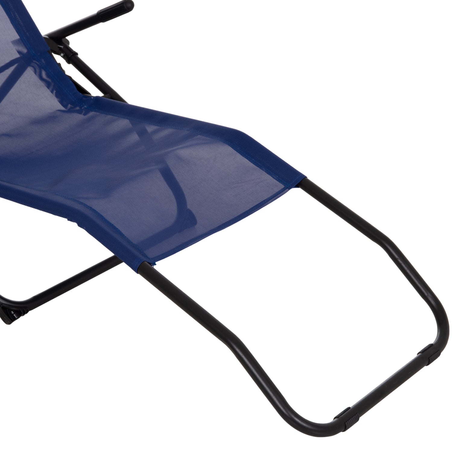 RELAX LOUNGER SWINGSAND HM6553.05 BLUE TEXTILENE--BLACK METAL 143x60x94Hcm.