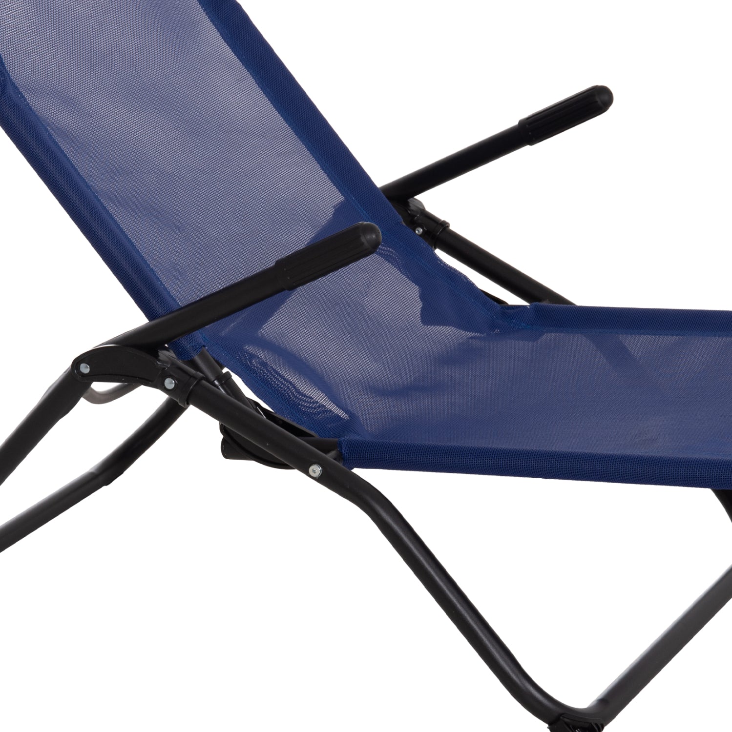 RELAX LOUNGER SWINGSAND HM6553.05 BLUE TEXTILENE--BLACK METAL 143x60x94Hcm.
