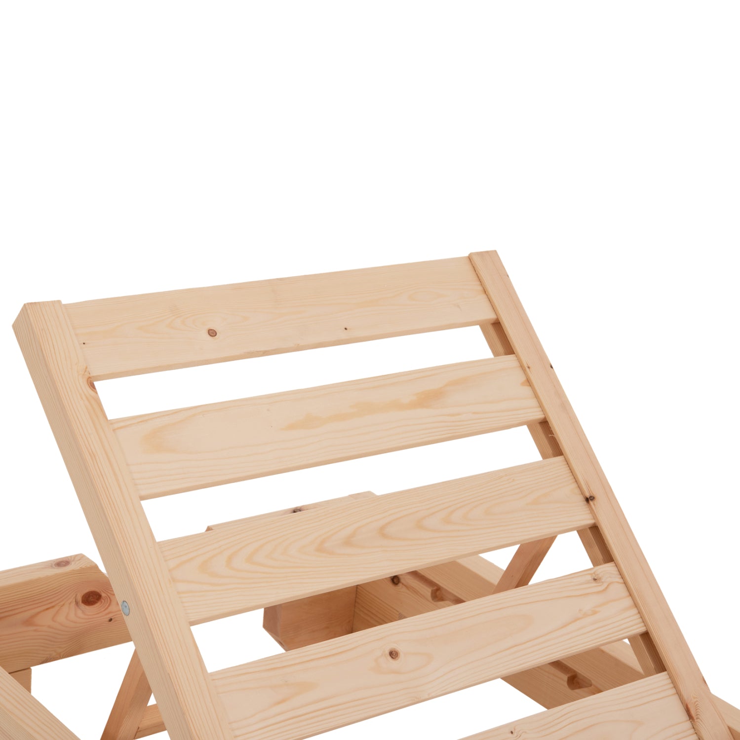BEACH LOUNGER WITH CUSHION KORINOS HM10777.60T PINE WOOD--TEXTILENE COVER IN CREAM COLOR 79x204x80Hcm.