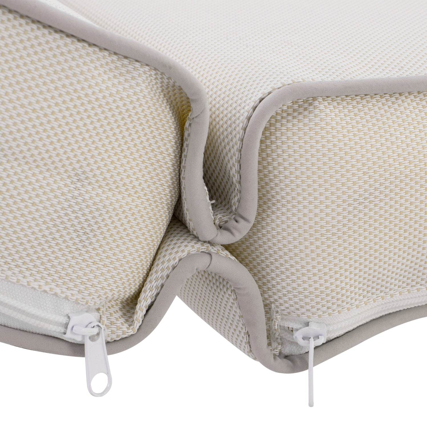 BEACH LOUNGER WITH CUSHION KORINOS HM10777.60T PINE WOOD--TEXTILENE COVER IN CREAM COLOR 79x204x80Hcm.