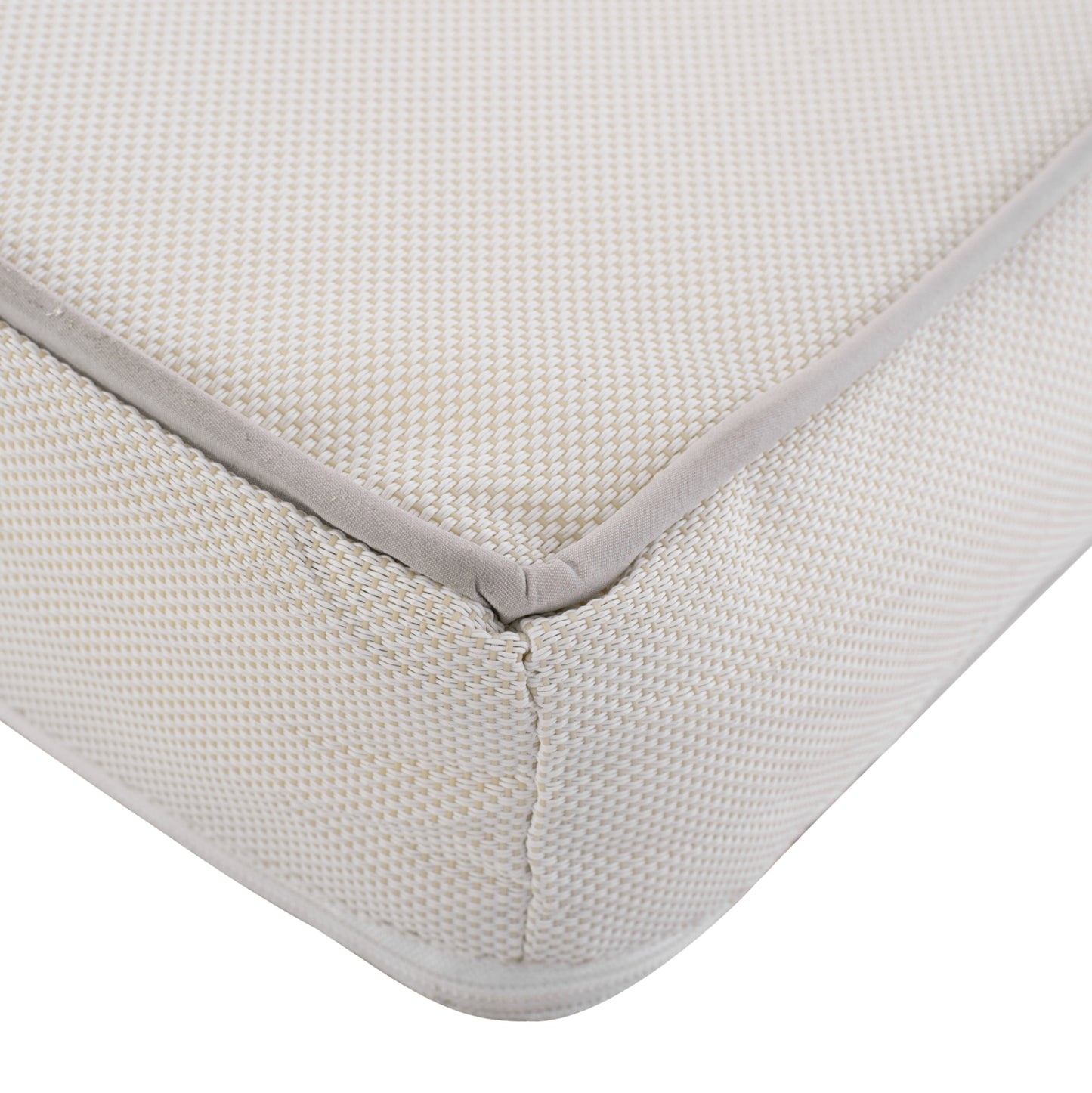 BEACH LOUNGER WITH CUSHION KORINOS HM10777.60T PINE WOOD--TEXTILENE COVER IN CREAM COLOR 79x204x80Hcm.