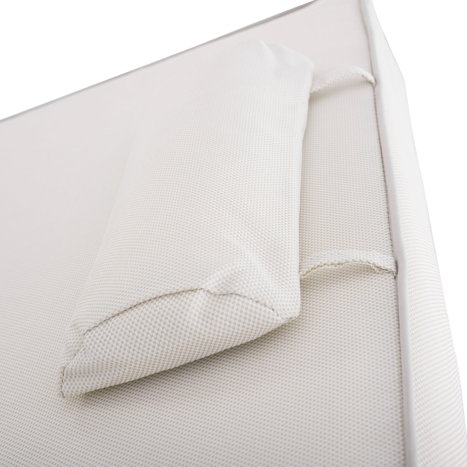 BEACH LOUNGER WITH CUSHION KORINOS HM10777.60T PINE WOOD--TEXTILENE COVER IN CREAM COLOR 79x204x80Hcm.