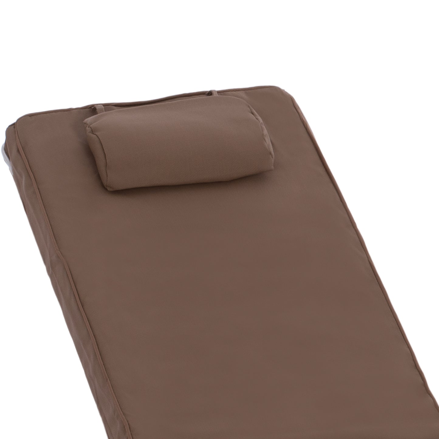 BEACH LOUNGER WITH CUSHION KORINOS HM10777.04T PINE WOOD--TEXTILENE COVER IN MOCHA 79x204x80Hcm.
