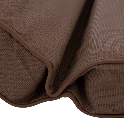 BEACH LOUNGER WITH CUSHION KORINOS HM10777.04T PINE WOOD--TEXTILENE COVER IN MOCHA 79x204x80Hcm.