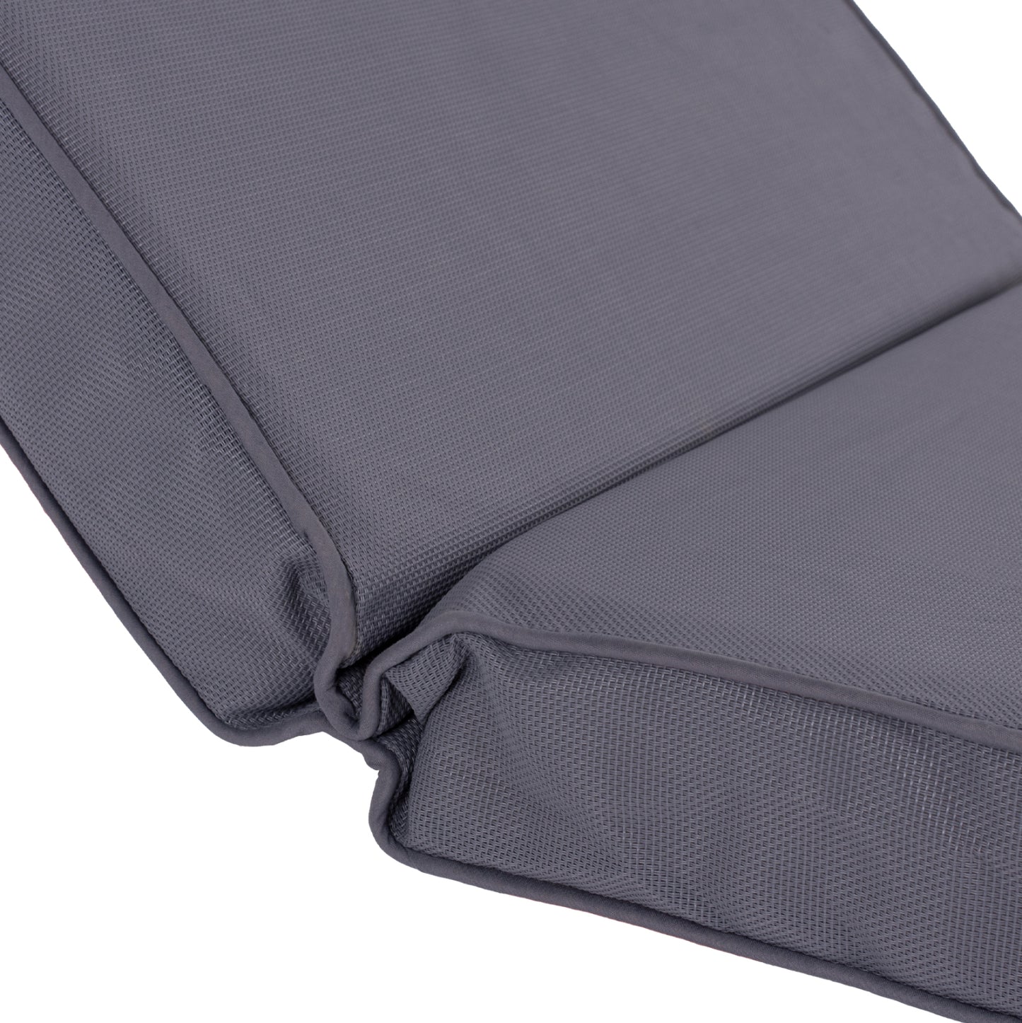 BEACH LOUNGER WITH CUSHION KORINOS HM10777.30T PINE WOOD--TEXTILENE COVER IN GREY 79x204x80Hcm.