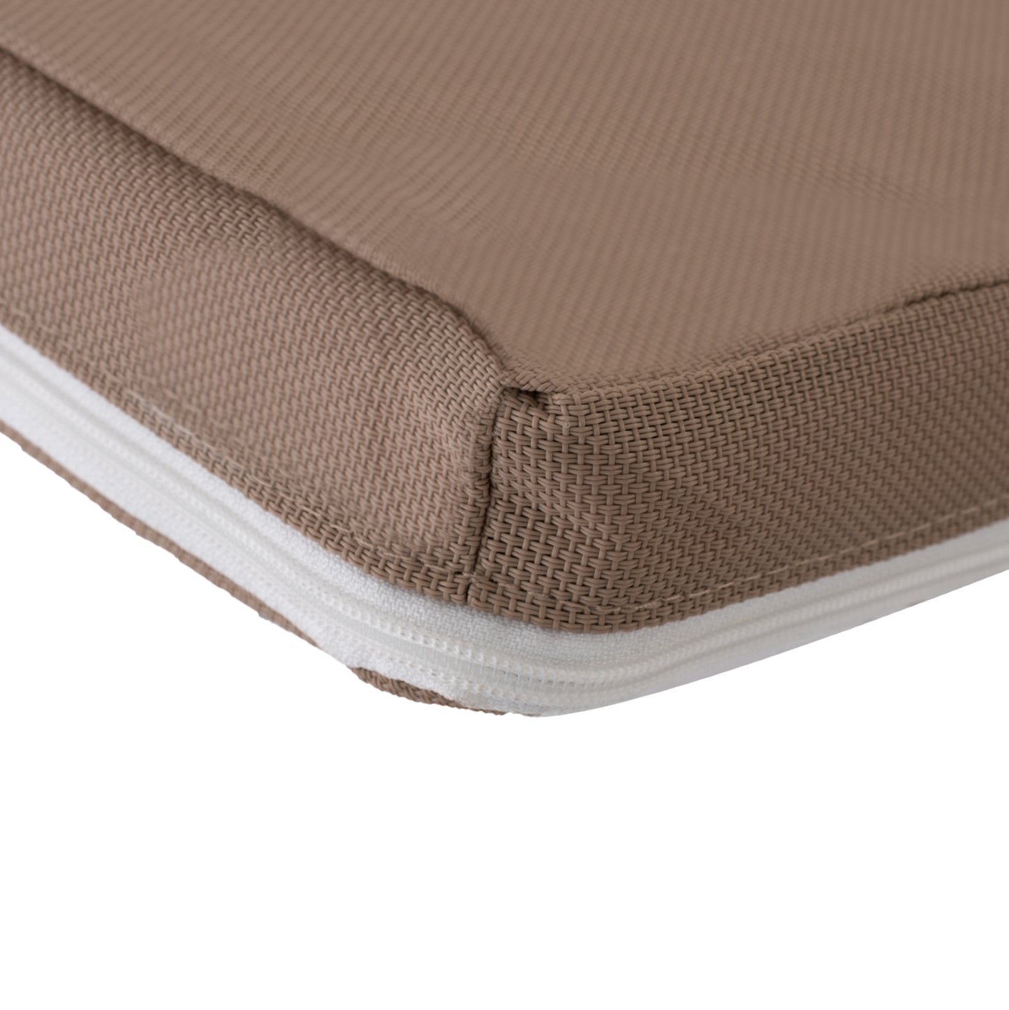 BEACH LOUNGER WITH CUSHION KORINOS HM10775.04T PINE WOOD--TEXTILENE COVER IN MOCHA 79x204x77Hcm.