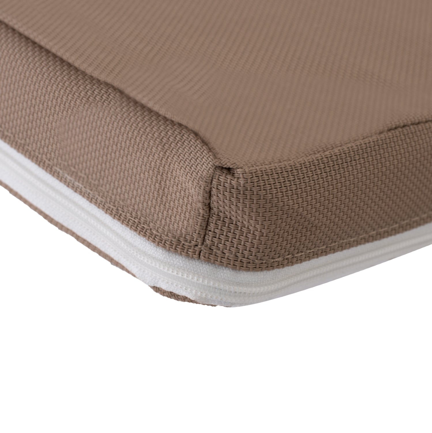 BEACH LOUNGER WITH CUSHION KORINOS HM10775.04T PINE WOOD--TEXTILENE COVER IN MOCHA 79x204x77Hcm.